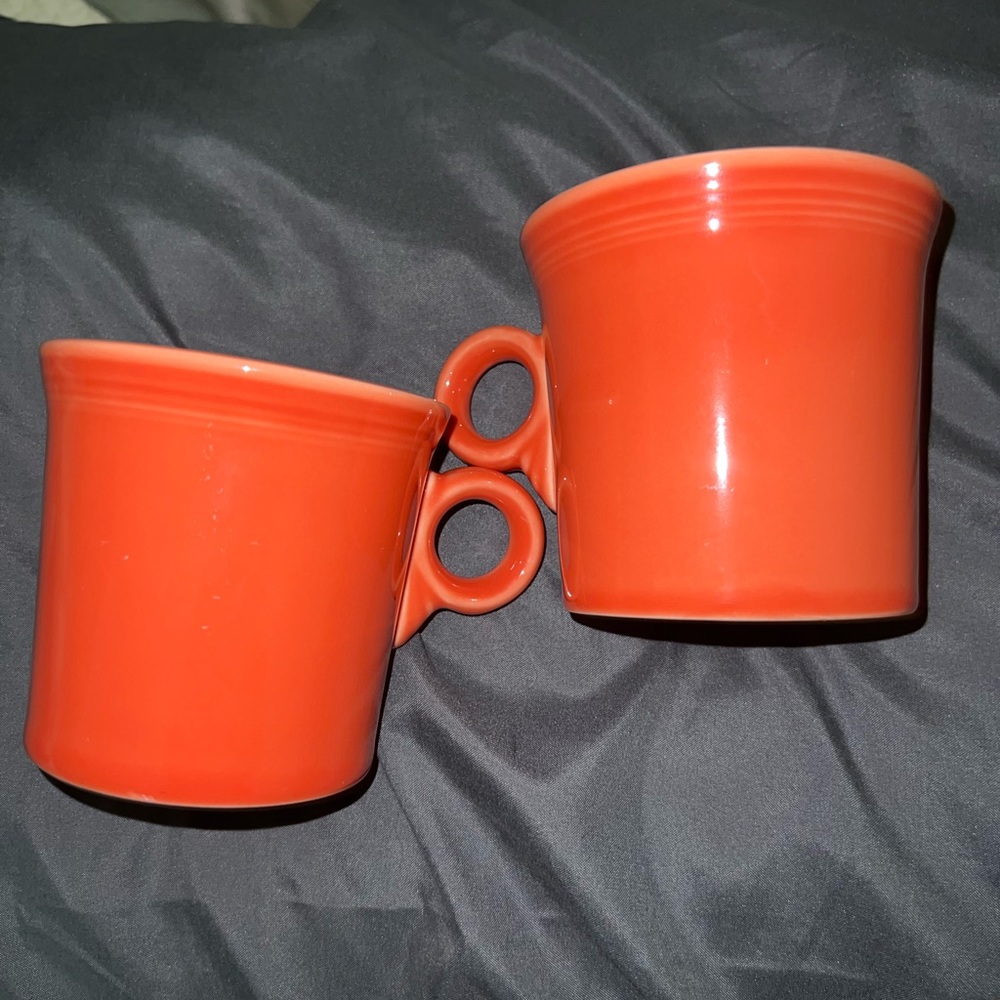 Orange Fiesta mugs 2 pc Fiestaware